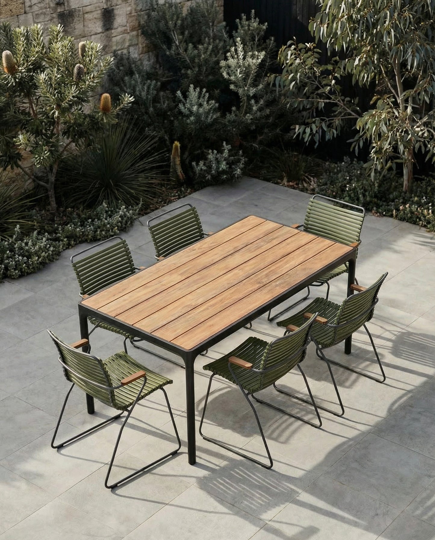 Four Table - Bamboo | Black 160(CM)