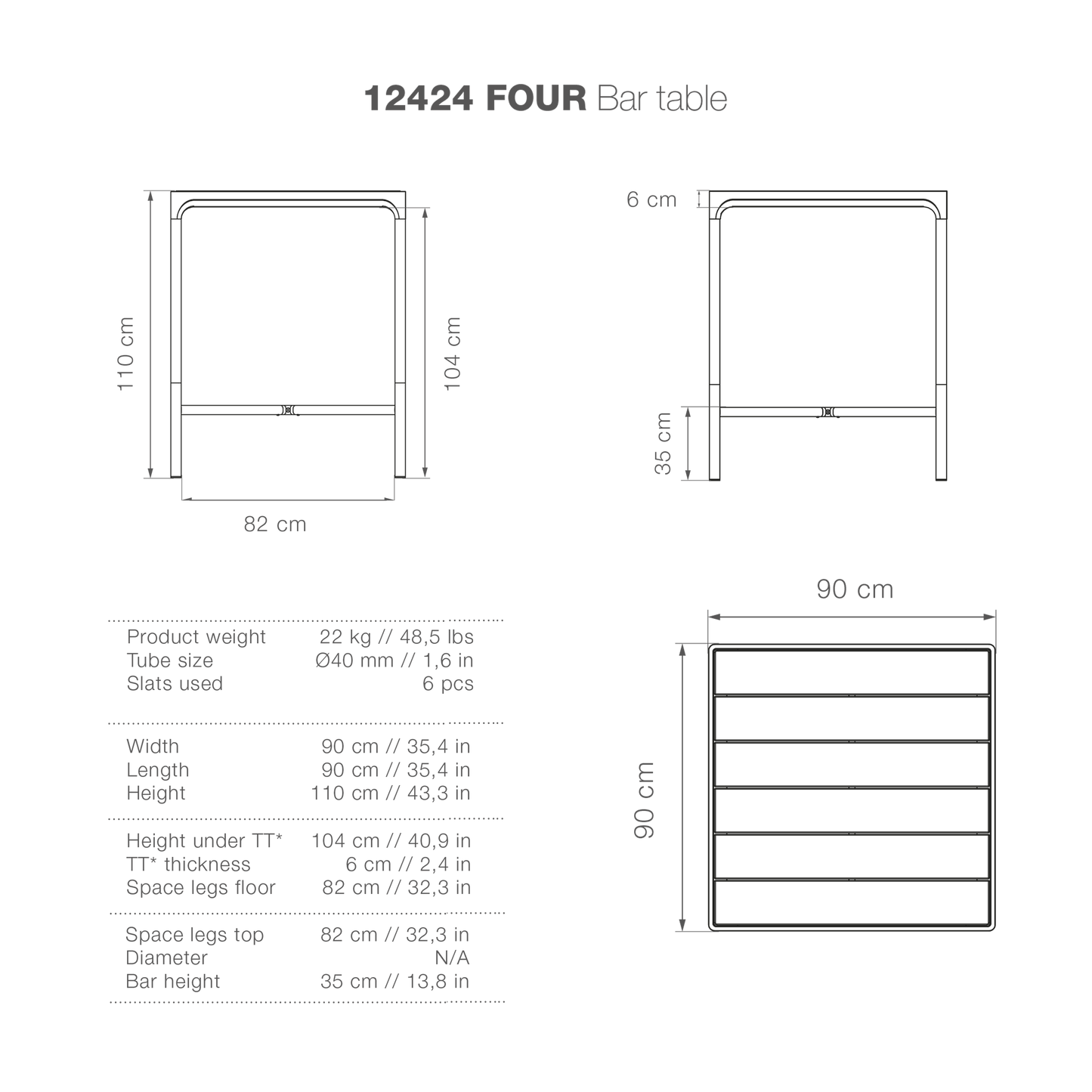 Bartable design layout with text, 90x90 high-res.