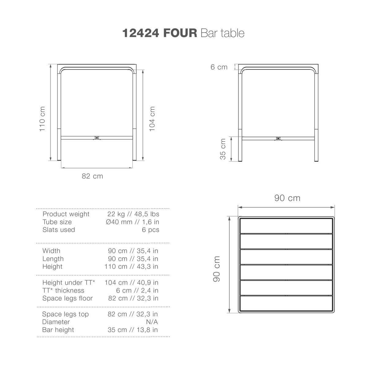 Bartable design layout with text, 90x90 high-res.