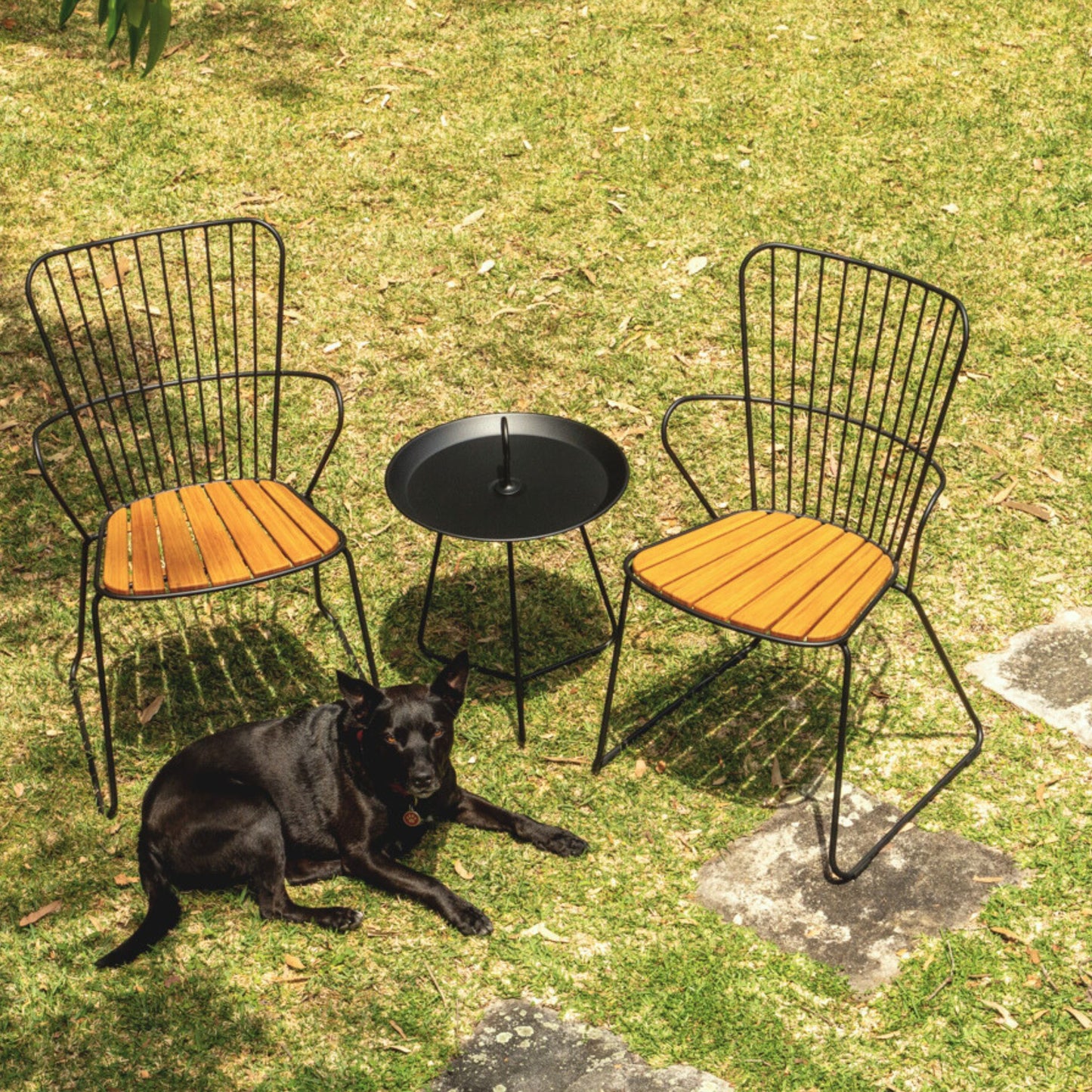 Eyelet Tray Table 45(CM) - Black Small