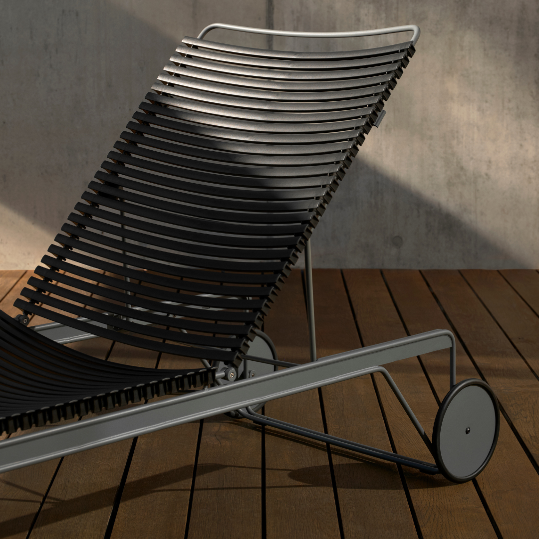 CLICK Adjustable chaise longue - Olive Green