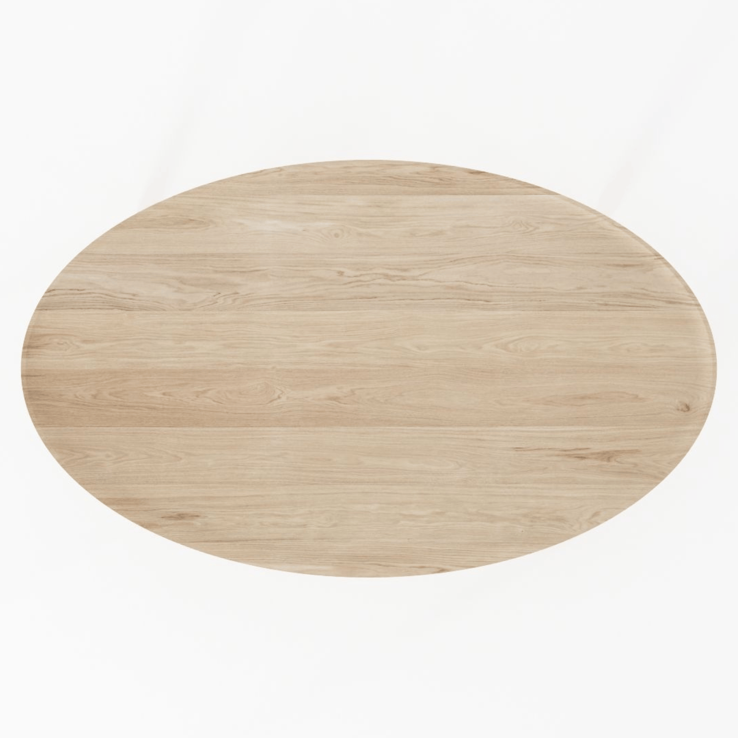 Oval wooden table top