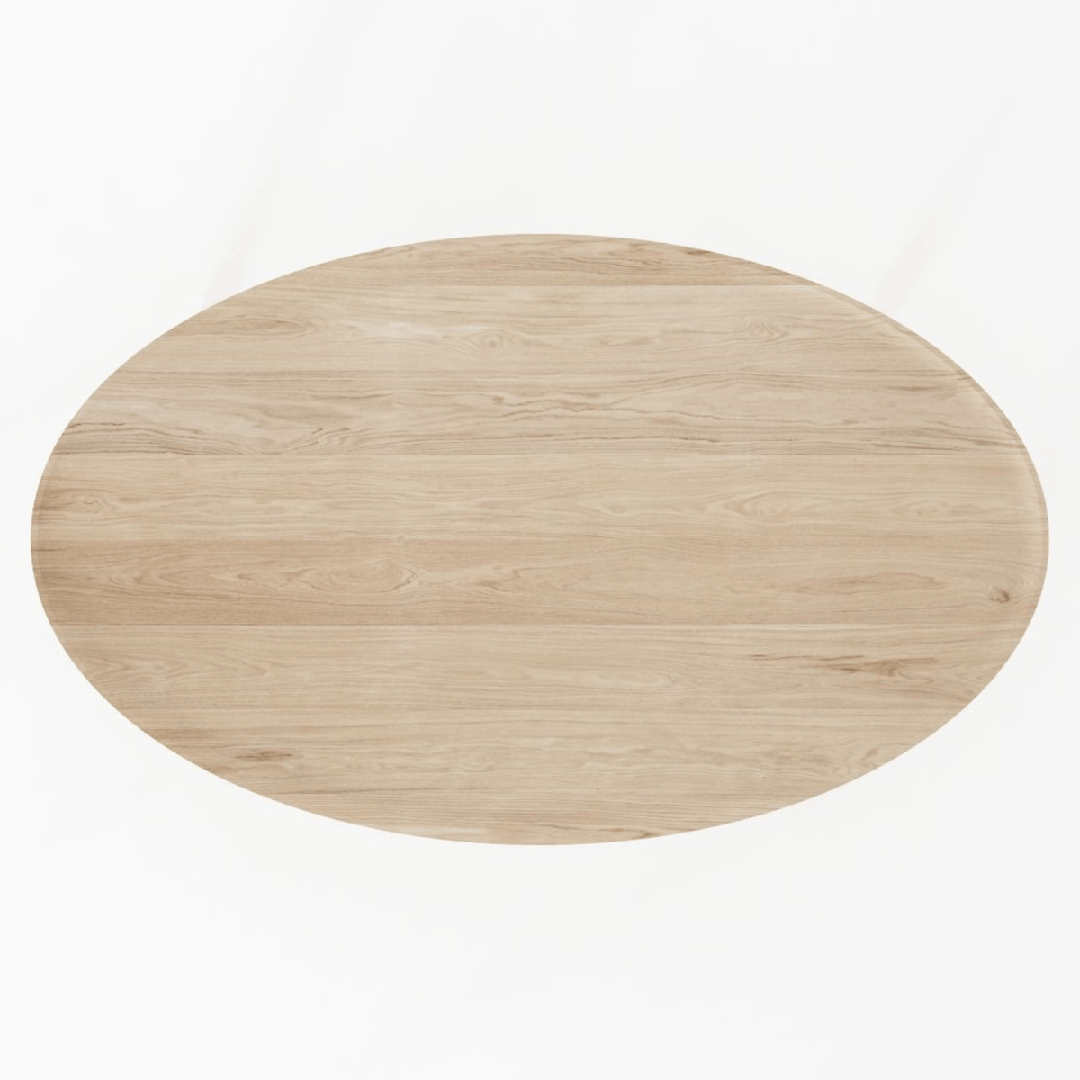 Oval wooden table top