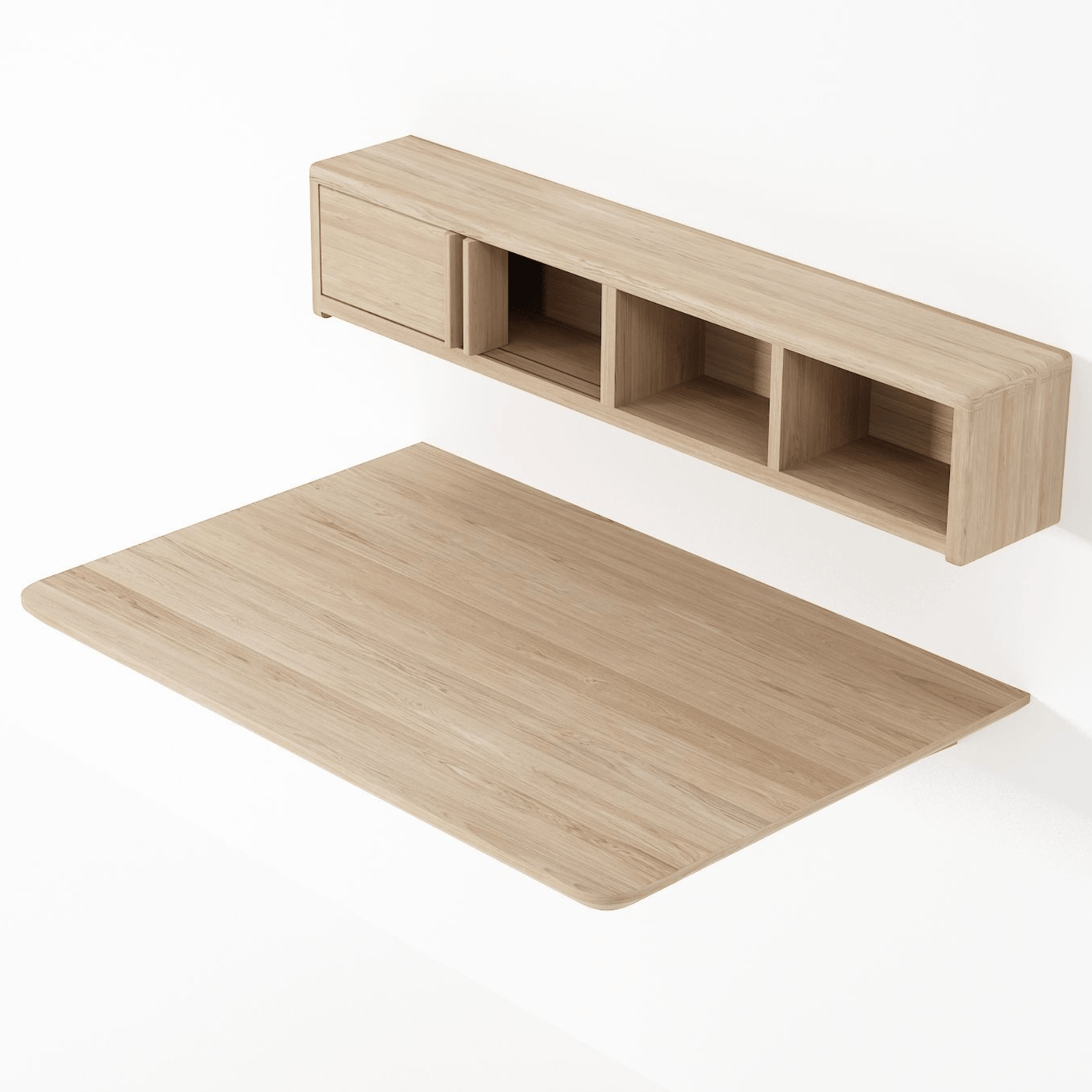 Modern floating desk with storage - 144