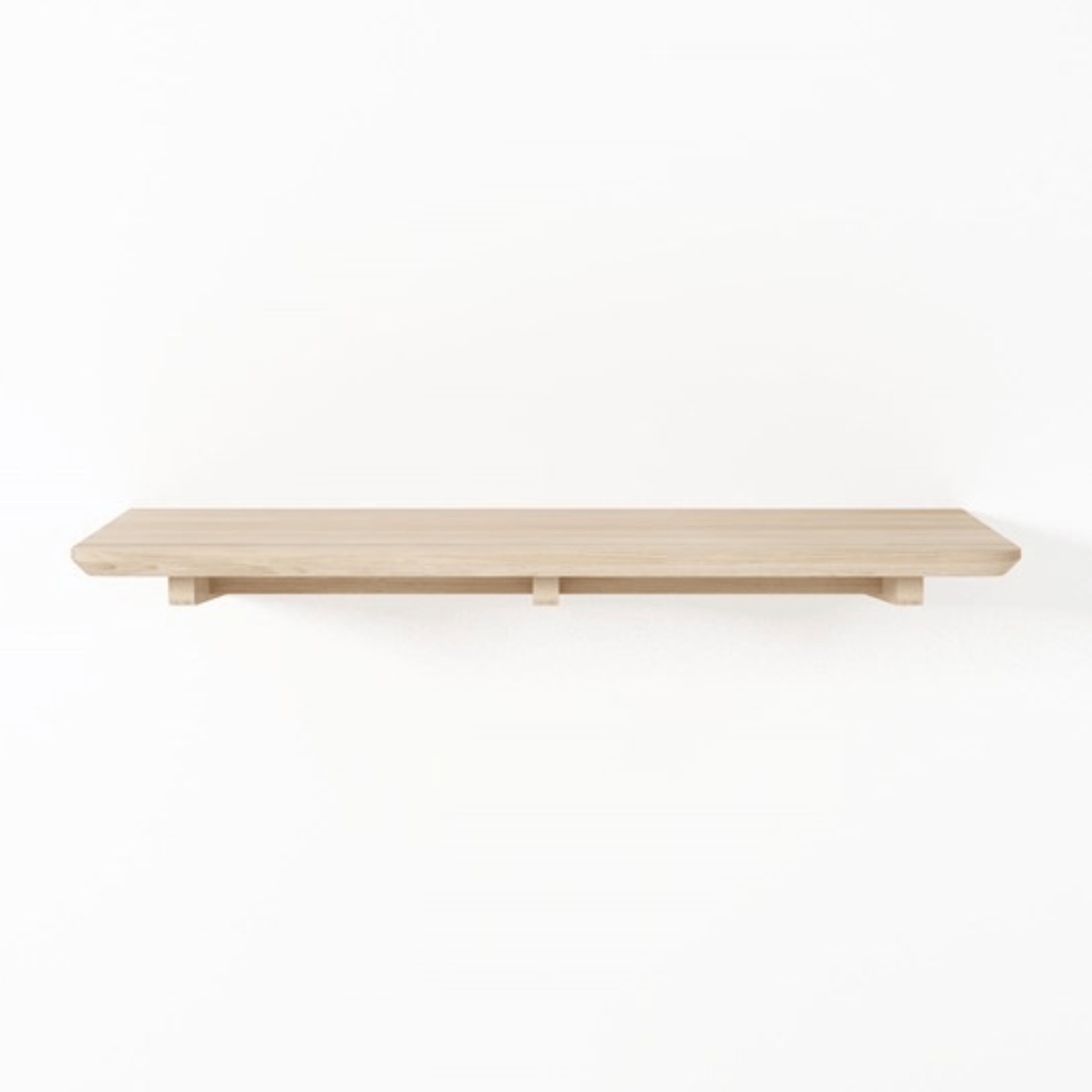 Wooden wall shelf.