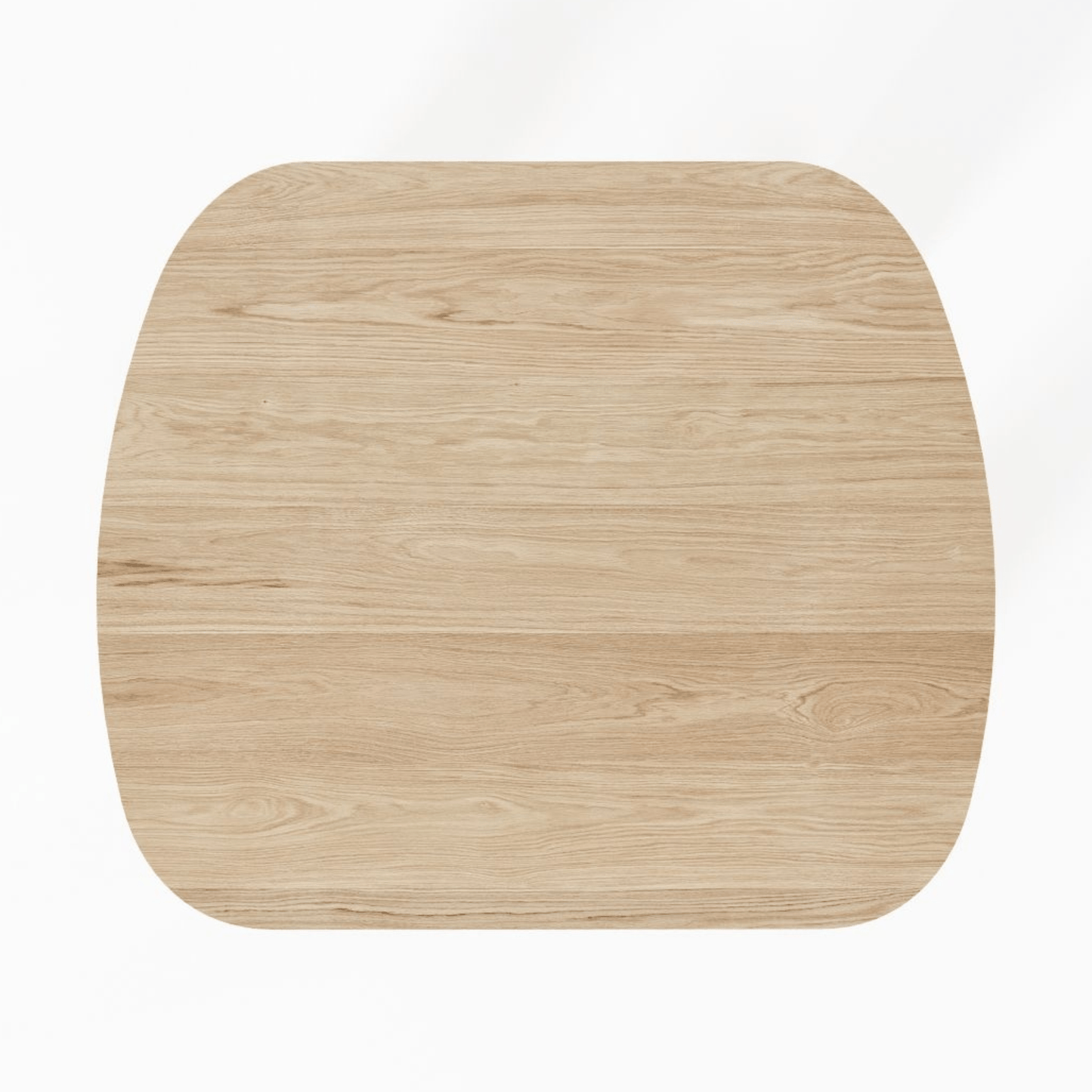 Wooden, rounded-edge table top.