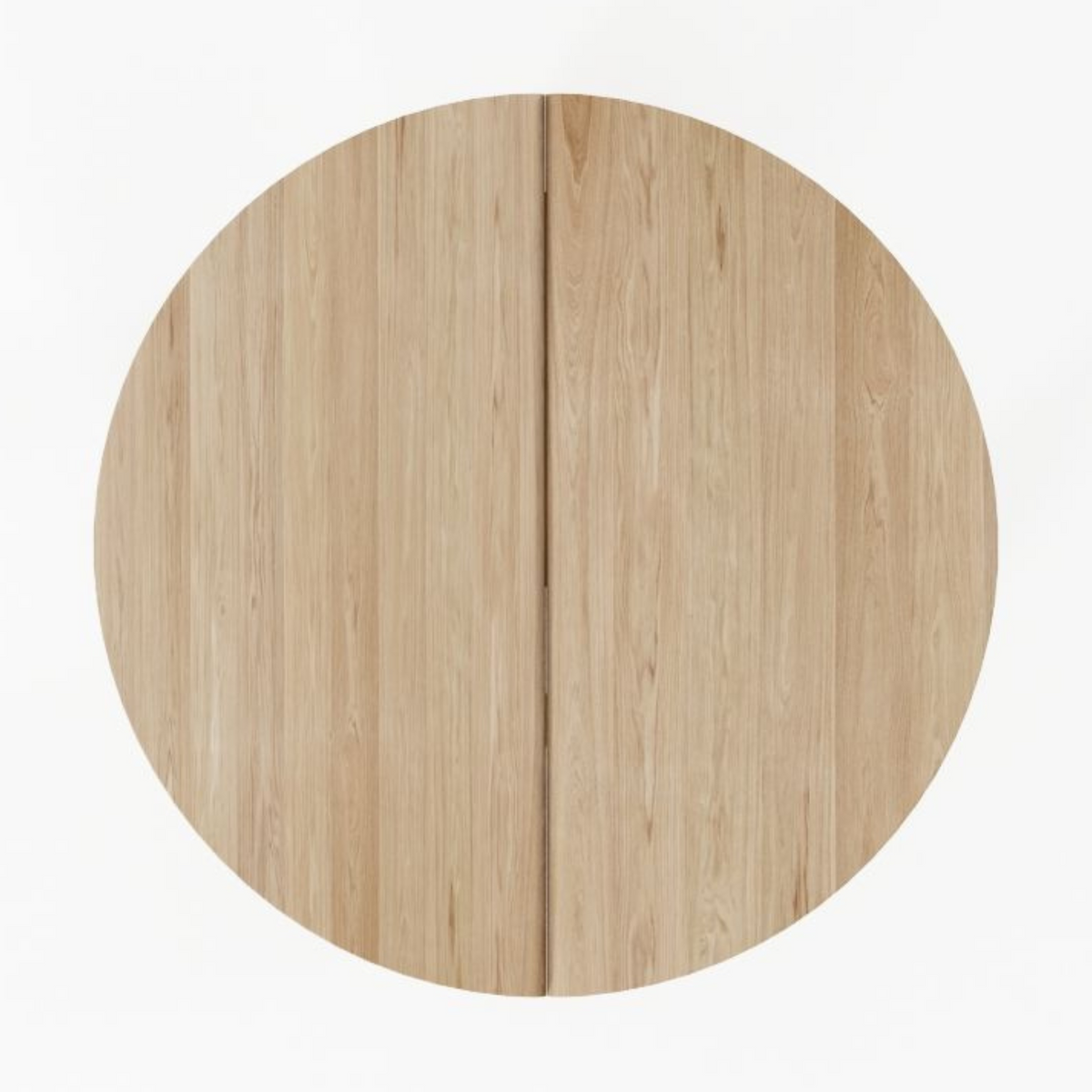 Round wooden table top.