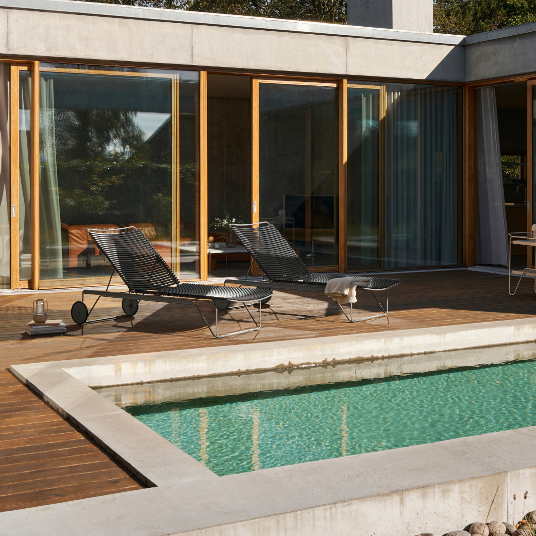 CLICK Adjustable chaise longue - Olive Green