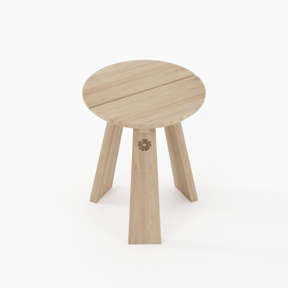 East Round Stool - European Oak