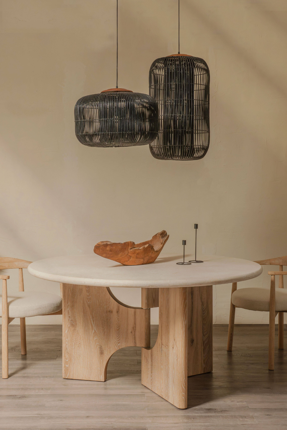 Floema Round Dining Table - Marble Top