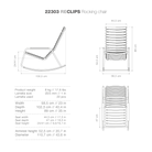 22303 RECLIPS Rocking Chair dimensions and specifications