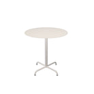 White round table.