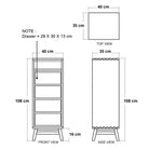 108cm x 40cm x 35cm, drawer 29x30x13cm