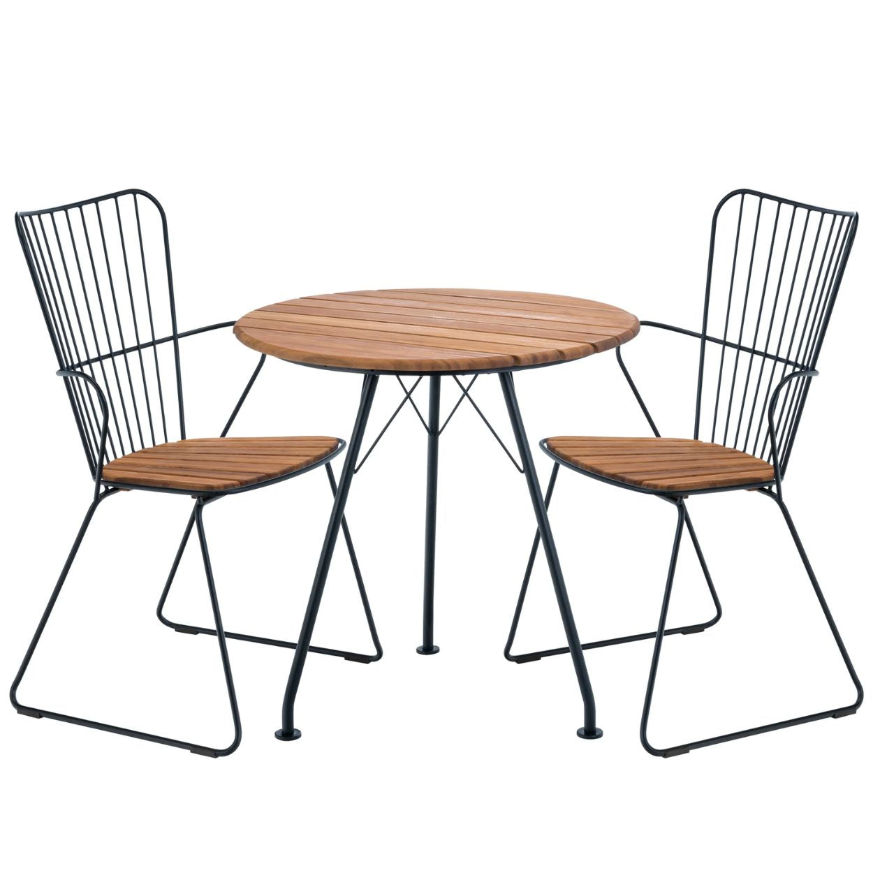 2 Seater Paon & Circum Outdoor Dining Set - Bamboo