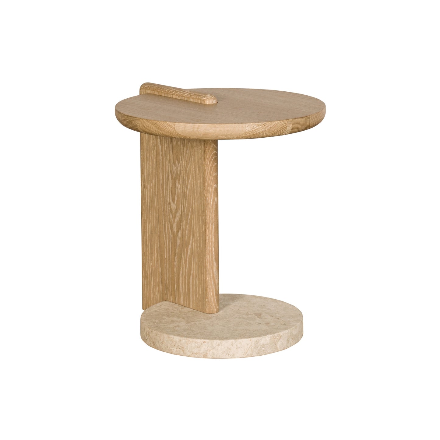 Leo End Table - Natural - Creme Marble