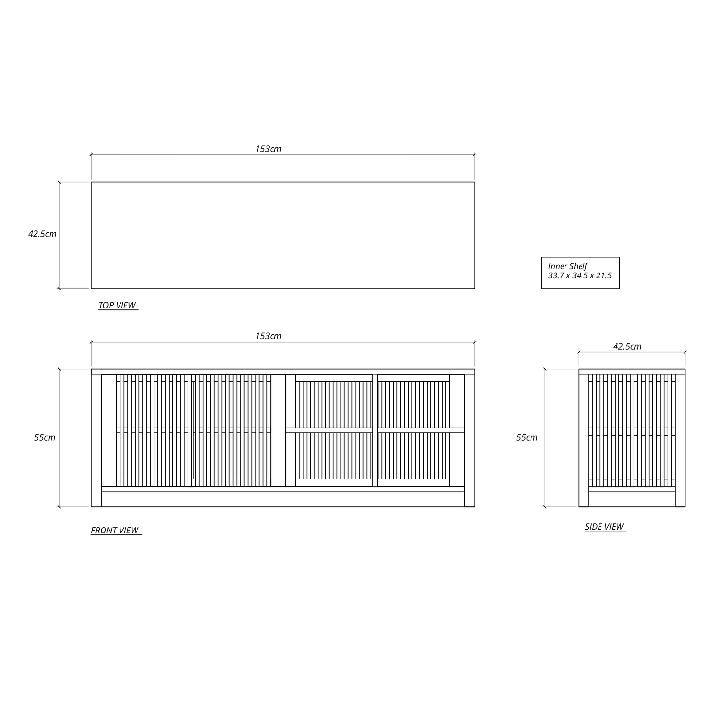 Ray Open TV Unit - European Oak