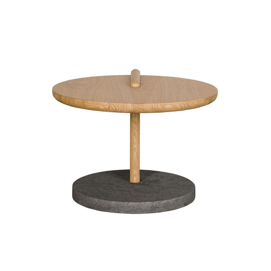 Leo Small Coffee Table - Natural - Grey Marble