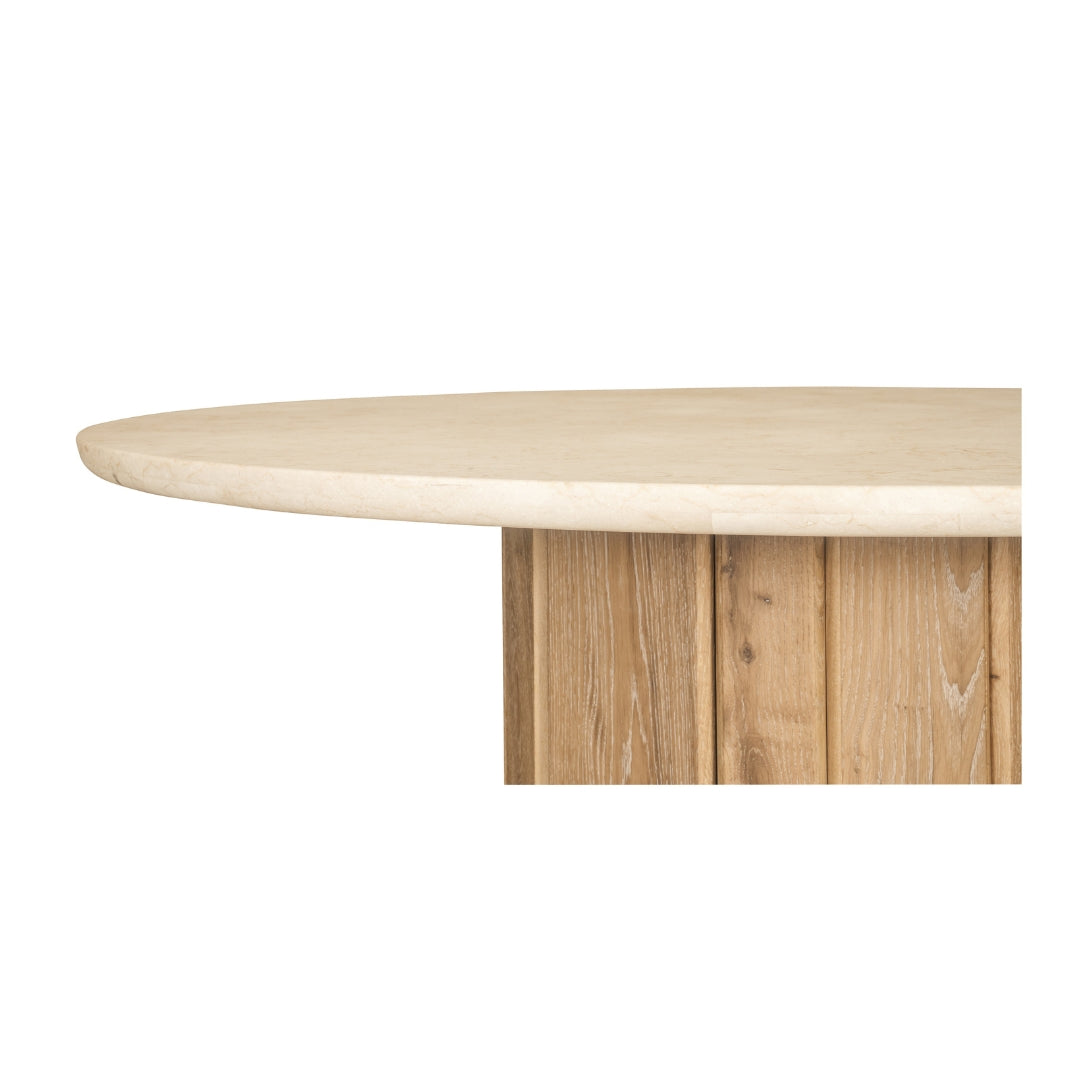 Calibre Round Dining Table with marble top