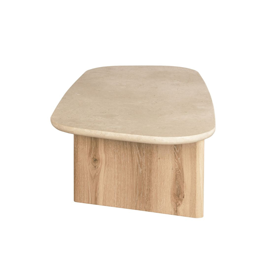 Montaro Coffee Table with Marble Top - Natural