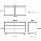 120cm x 72cm x 50cm
