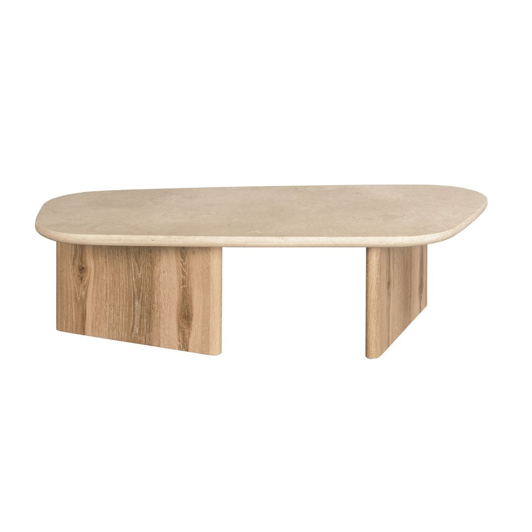 Montaro Coffee Table with Marble Top - Natural