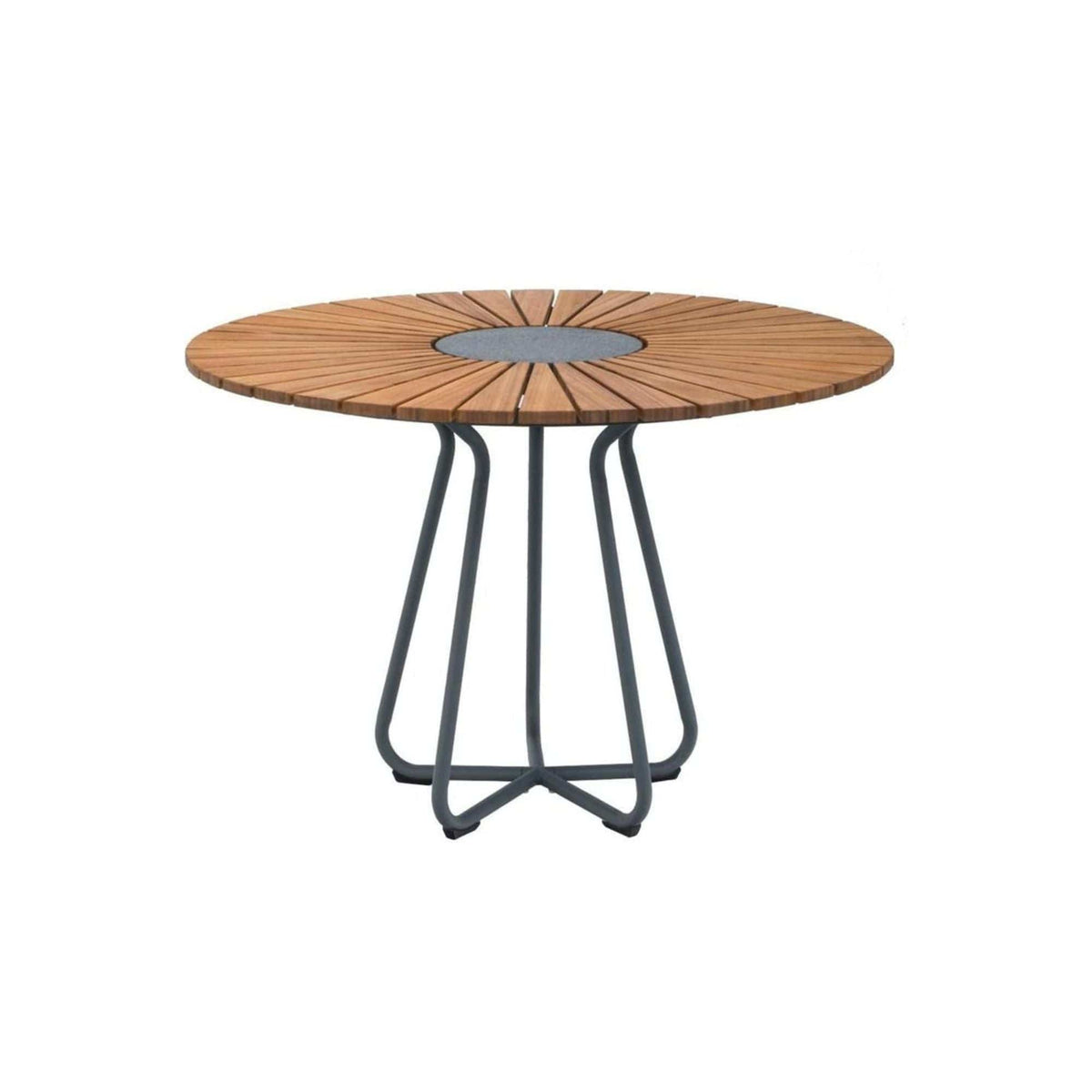 4-seater black outdoor dining table