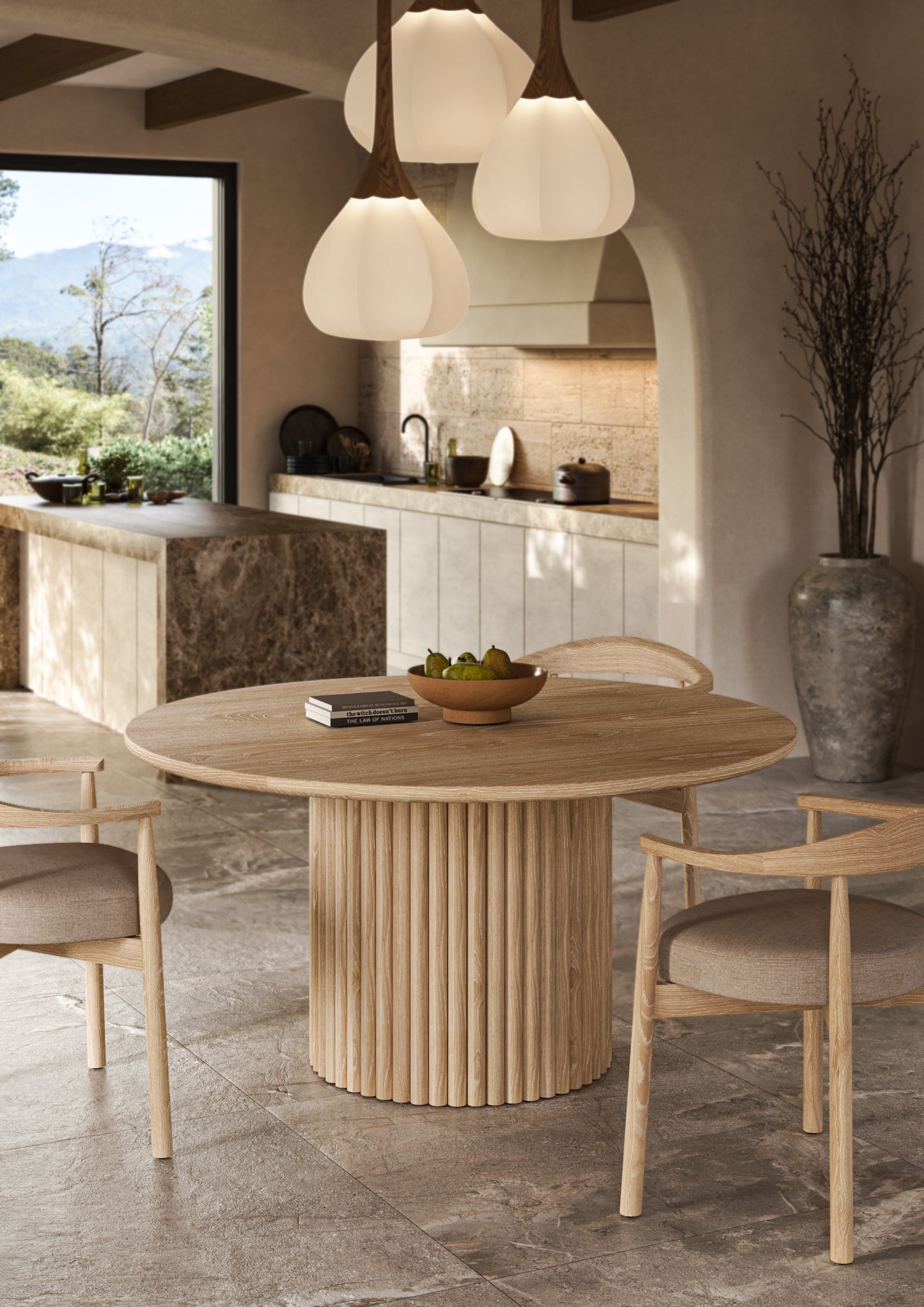 Biella Dining table - Wood Top