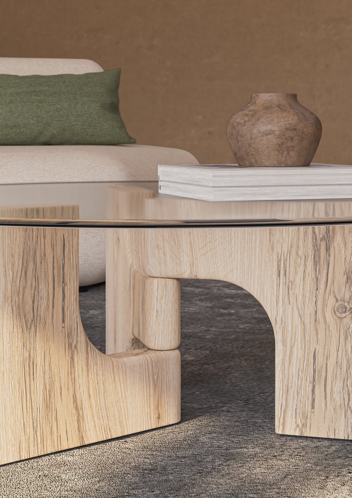 Floema Coffee Table with glass top