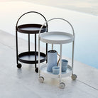 5002AL_3 serving cart, black & white with accessories