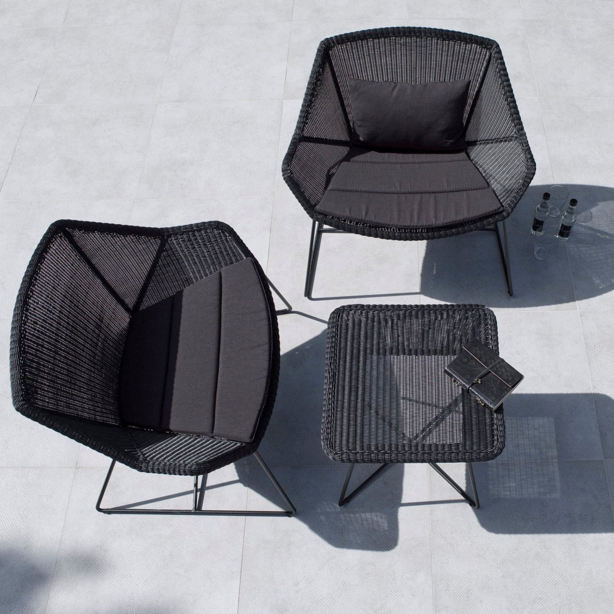 5064LS_4 Black Wicker Patio Set with Cushions