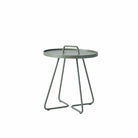 Green side table with handle - 5065ADUG