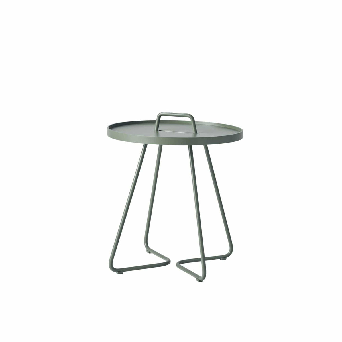 Green side table with handle - 5065ADUG