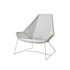 Modern white woven outdoor chair - 5469LW