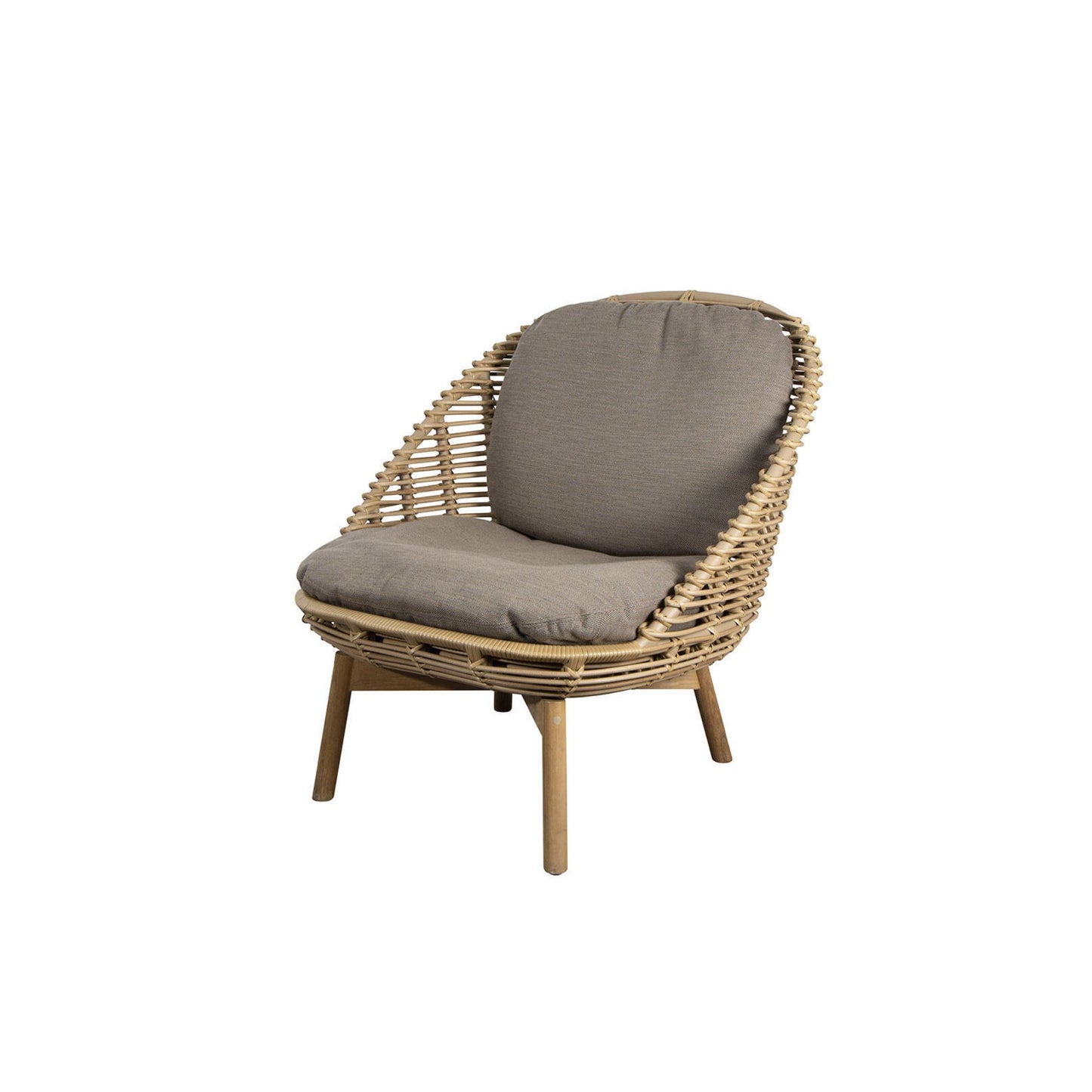 Hive Lounge Chair with Teak Legs - Natural Cushion