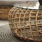 Rattan coffee table 57321U_3 with glass top