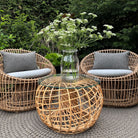 57422USL_7 rattan patio set with flowers