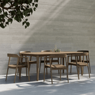 Outdoor dining set on patio