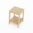 Wooden side table with shelf.