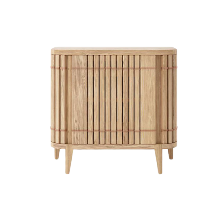 Koppar Side Table Left Hinges - European Oak