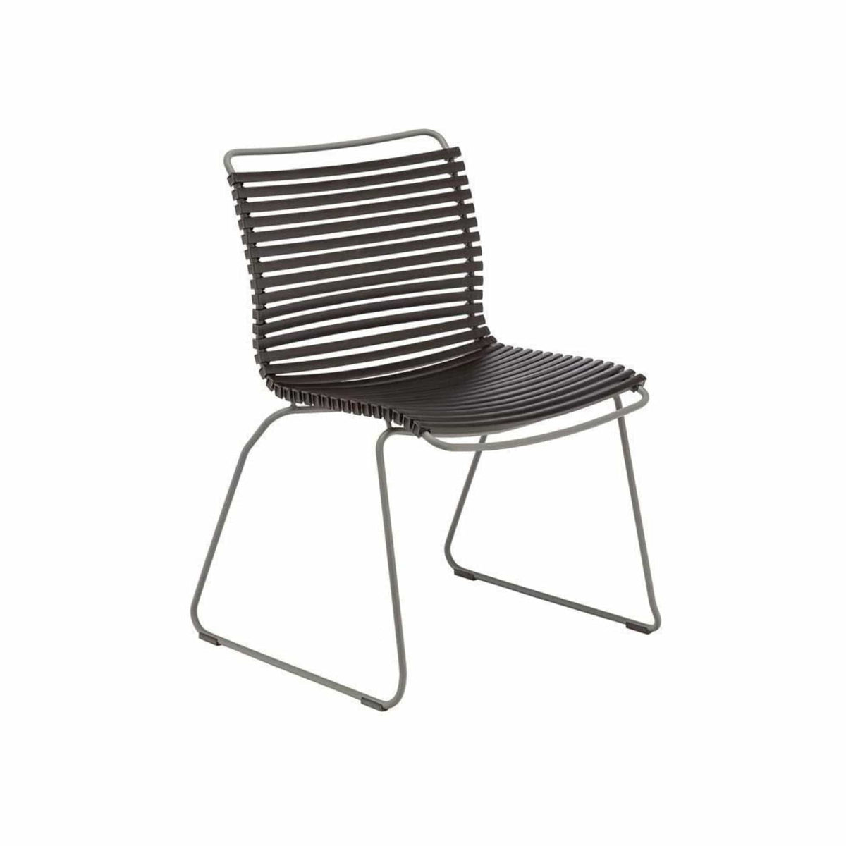 Black outdoor dining chair from 6 Seater Circle set