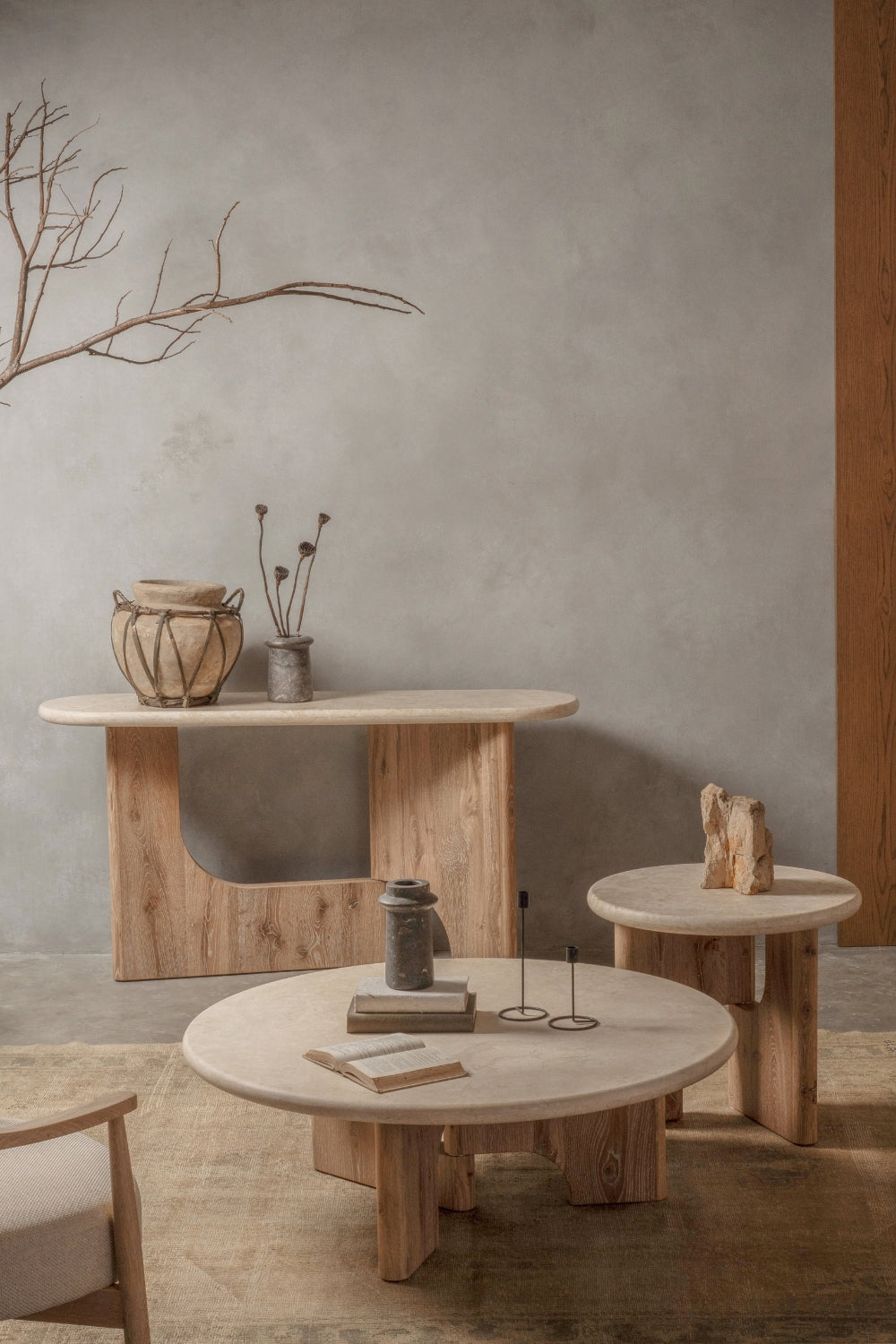 Floema Console Table - Marble Top