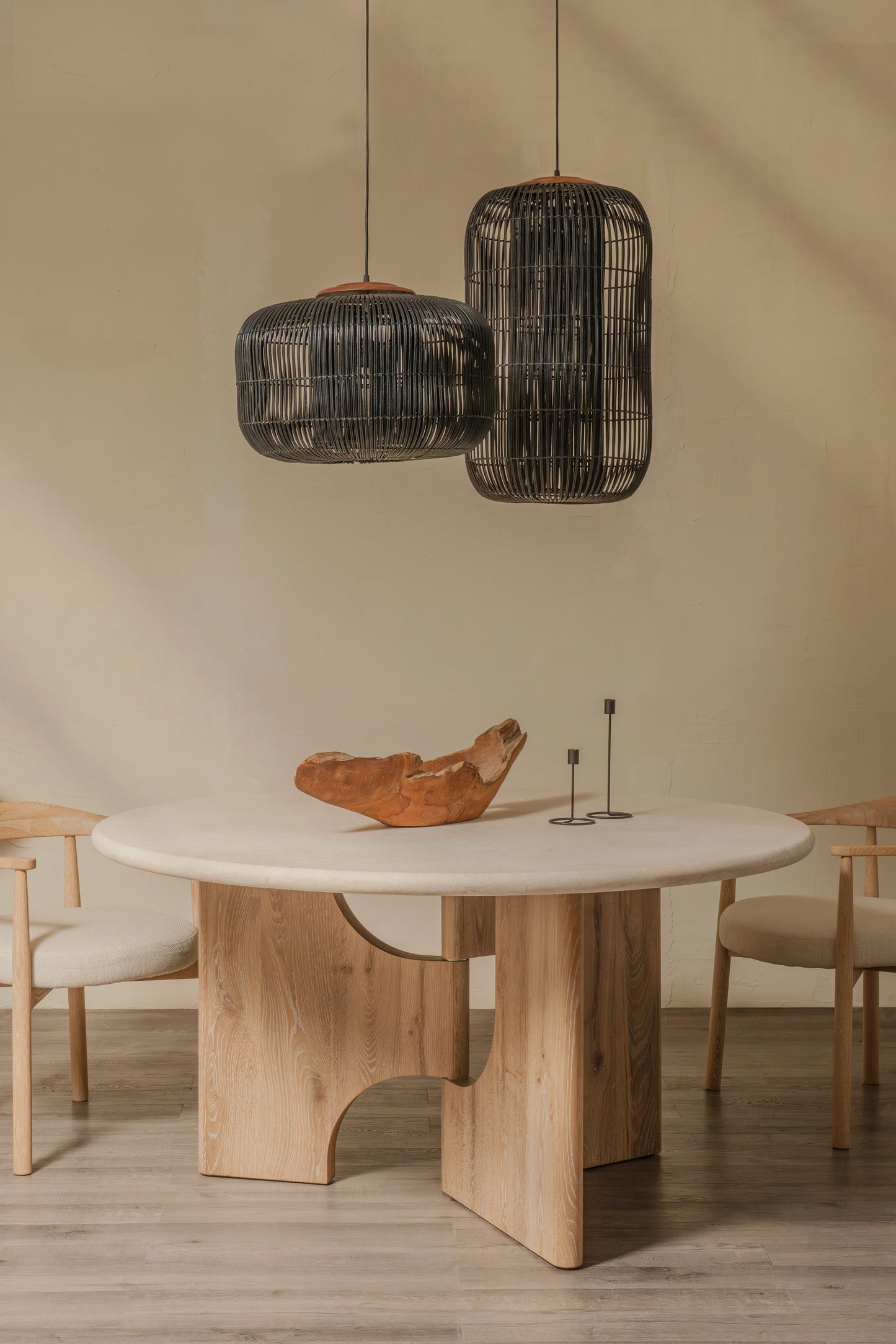 Floema Round Dining Table - Marble Top