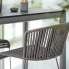 7445ROG_3 Grey rope chair at outdoor bar