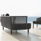 7542ROGAITG outdoor gray rope sofa and chair
