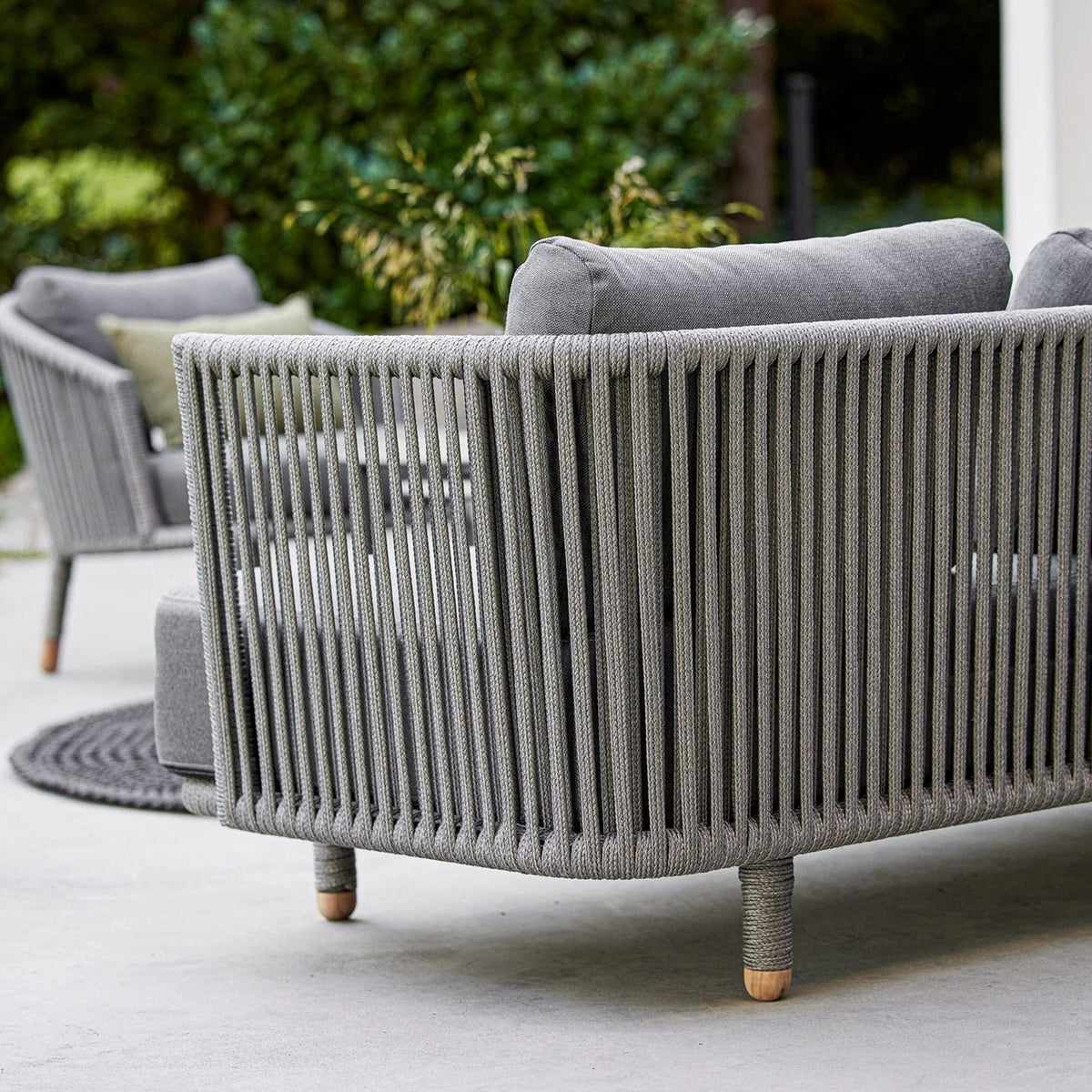 Gray rope outdoor sofa and chair set, 7543ROGAITG_7