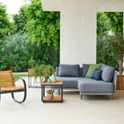 Outdoor patio furniture set 7545ROGAITG_3 with garden view.