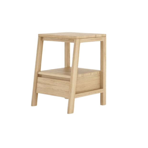 Wooden side table with drawer.