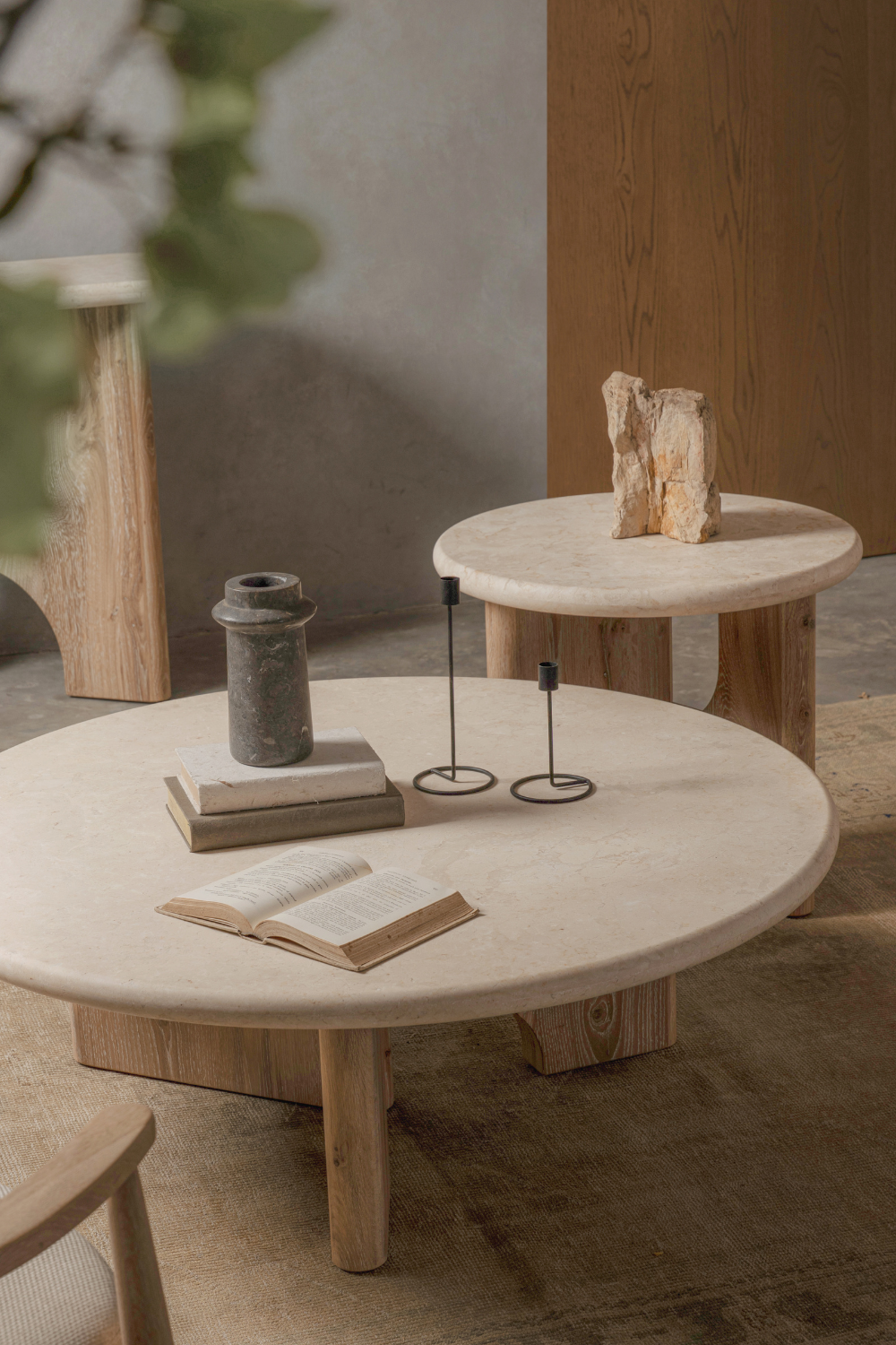 Floema Side Table - Marble Top