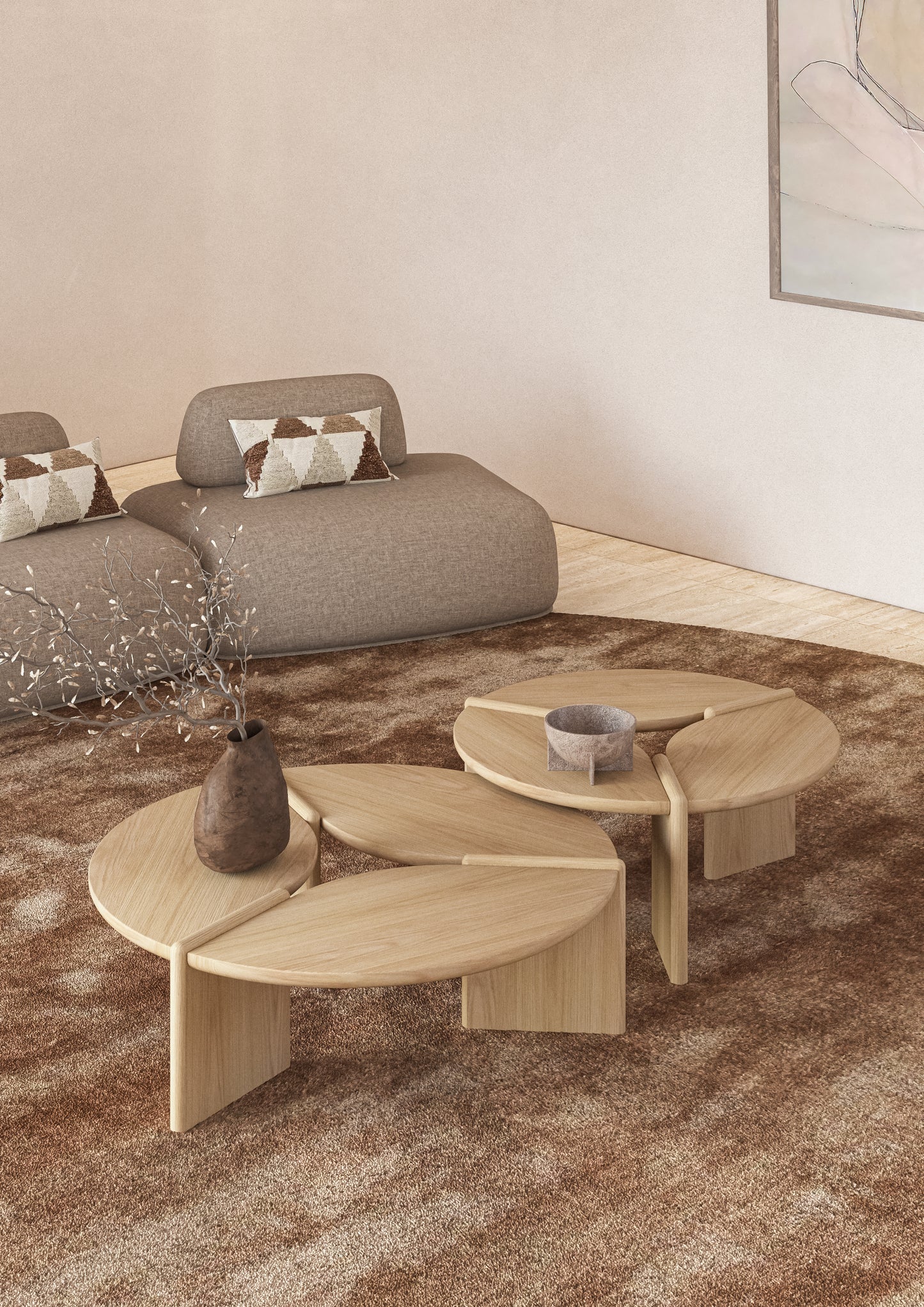 Fresno Large Coffee Table - Natural