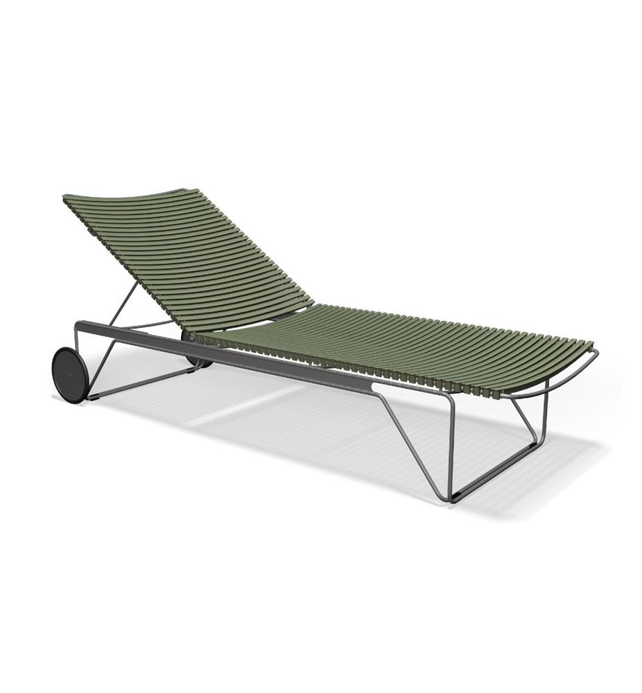 CLICK Adjustable chaise longue - Olive Green